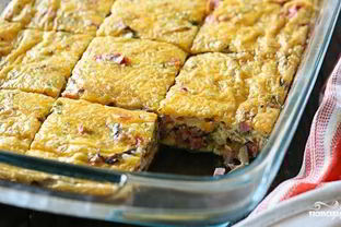 Омлет с ветчиной в духовке