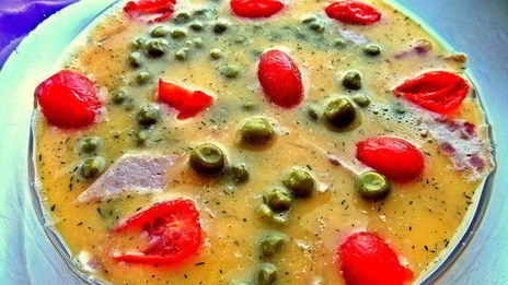 омлет в горошек