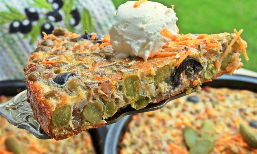 Рецепт омлеты с гречкой и маслинами