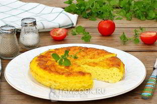 Пышный омлет с молоком в духовке