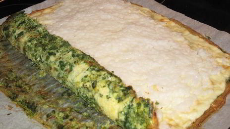 рулет-омлет со шпинатом