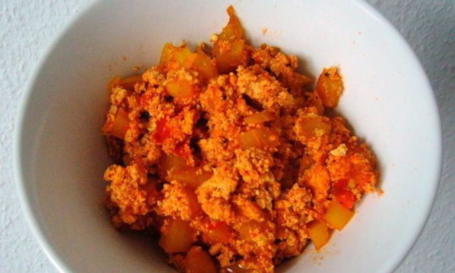 Рецепт веганский омлет с овощами