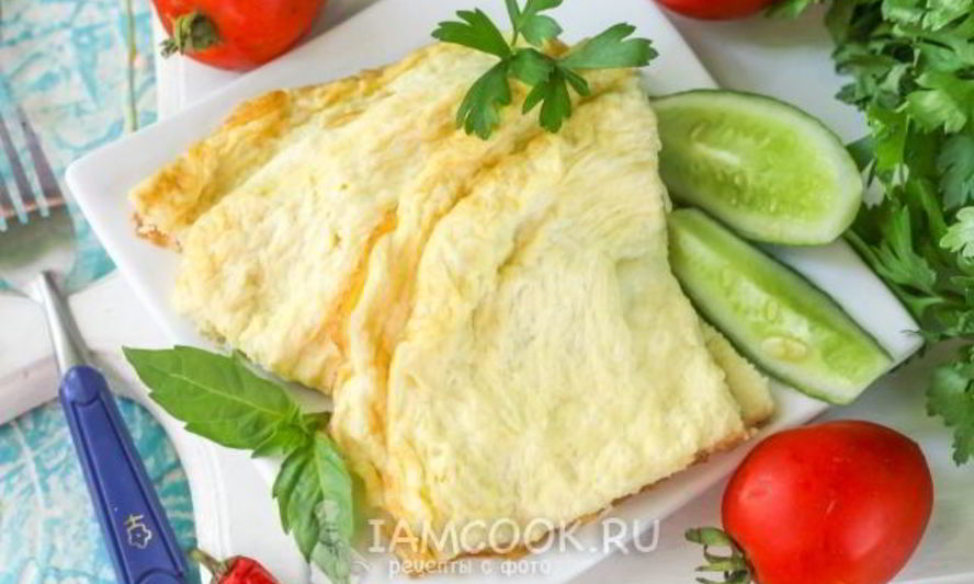 Рецепт воздушный омлет на сковороде