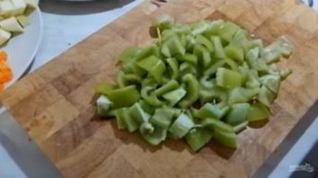 овощное соте с кабачком и баклажаном