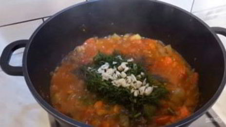 овощное соте с кабачком и баклажаном