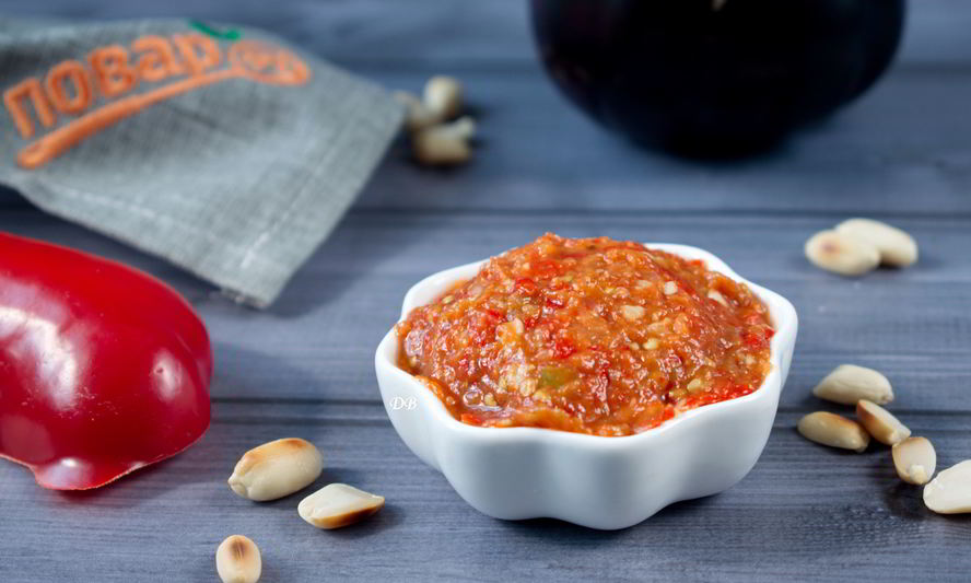 Рецепт баклажанно-перечный паштет с орехами