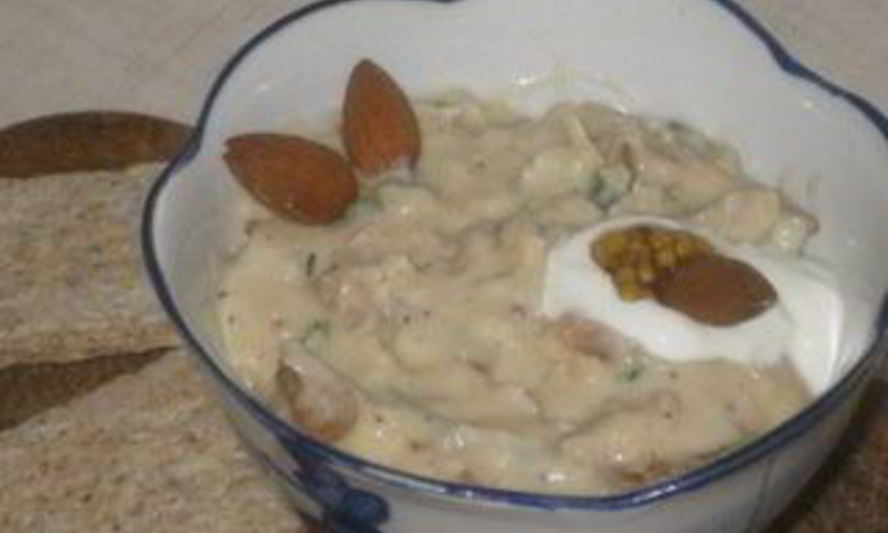 Рецепт фасолевый паштет с карамелизированным луком и имбирем