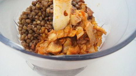 паштет из чечевицы и грибов