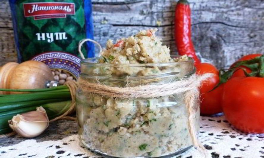 Рецепт паштет из нута с вешенками и грецкими орехами