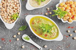 Паштет из нута со шпинатом