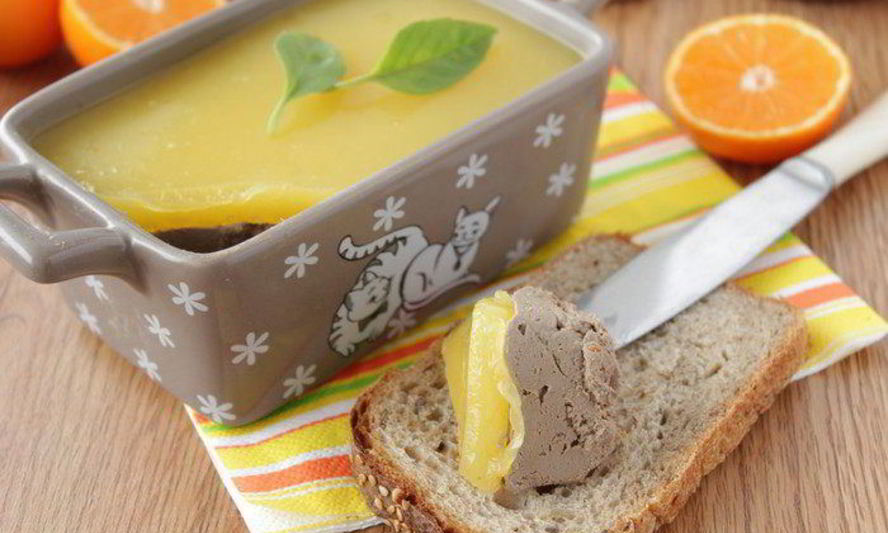 Рецепт паштет из печени с апельсиновым желе