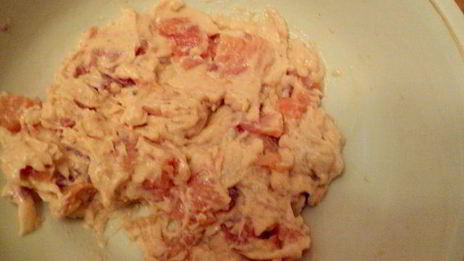 паштет из слабосоленой семги под соусом