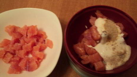 паштет из слабосоленой семги под соусом