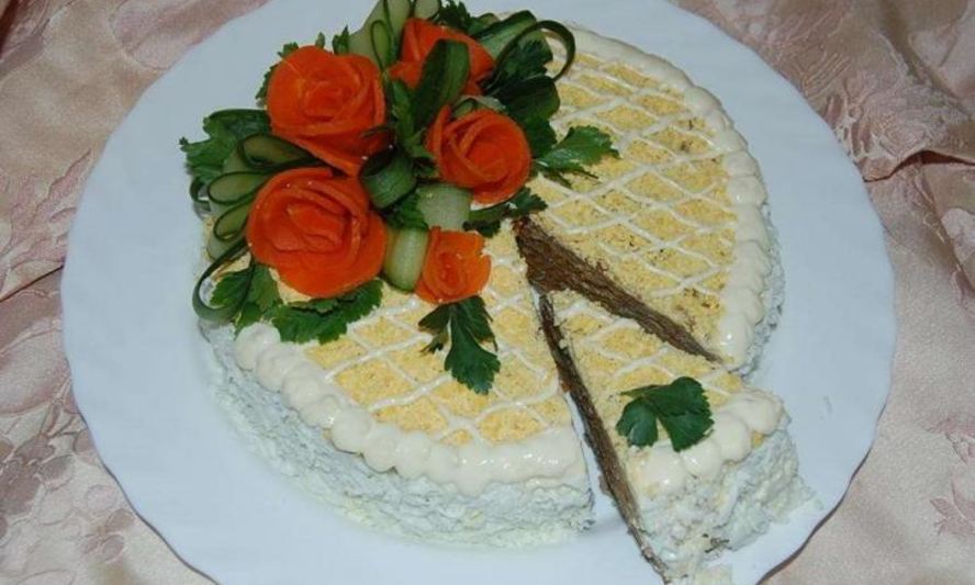 Рецепт печеночный торт из говяжьей печени