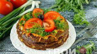 Торт из говяжьей печени