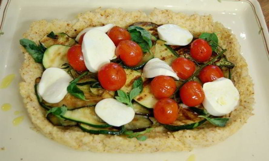 Рецепт рисовая кростата с запеченными овощами