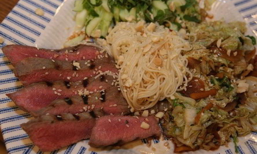 Рецепт рисовая вермишель с маринованной говядиной