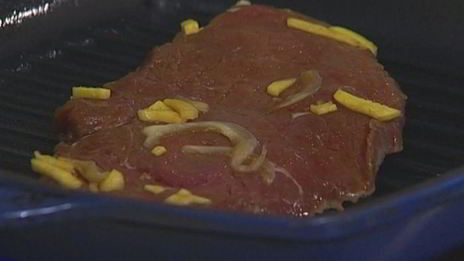 рисовая вермишель с маринованной говядиной