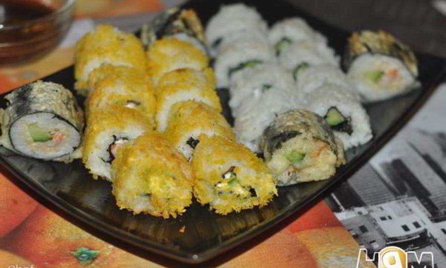 Рецепт горячие роллы в панировочных хлопьях