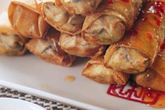 Китайские роллы с курицей и грибами