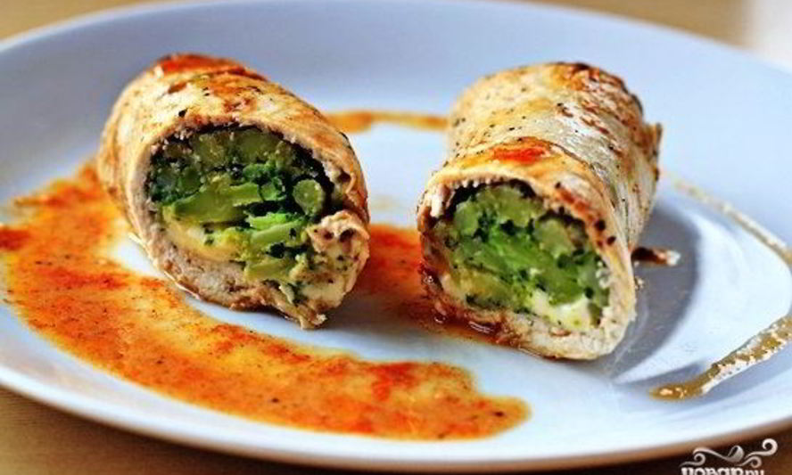 Рецепт куриные роллы, фаршированные брокколи и сыром