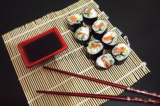 Маки суши с лососем, сыром и огурцом