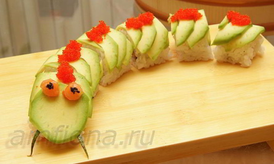 Рецепт ролл гусеница