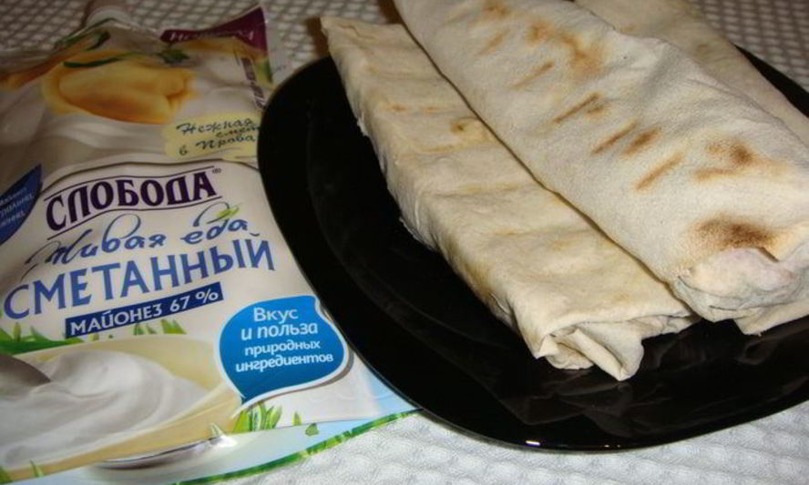 Рецепт ролл с курицей и овощами