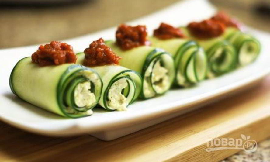 Рецепт ролл с огурцом
