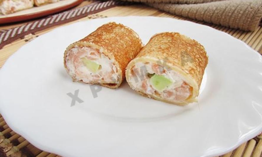 Рецепт роллы из блинов с начинкой