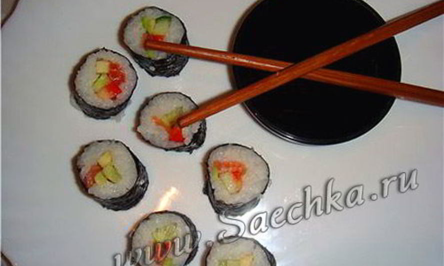 Рецепт роллы калифорния с креветками и крабовым мясом