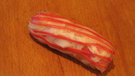 роллы полосатики с крабовыми палочками