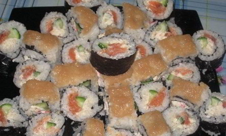 Рецепт роллы с нежным творожным сыром