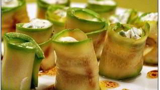 Роллы с цукини и рикоттой