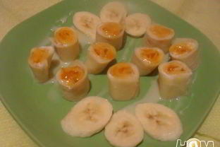 Роллы с творожным кремом