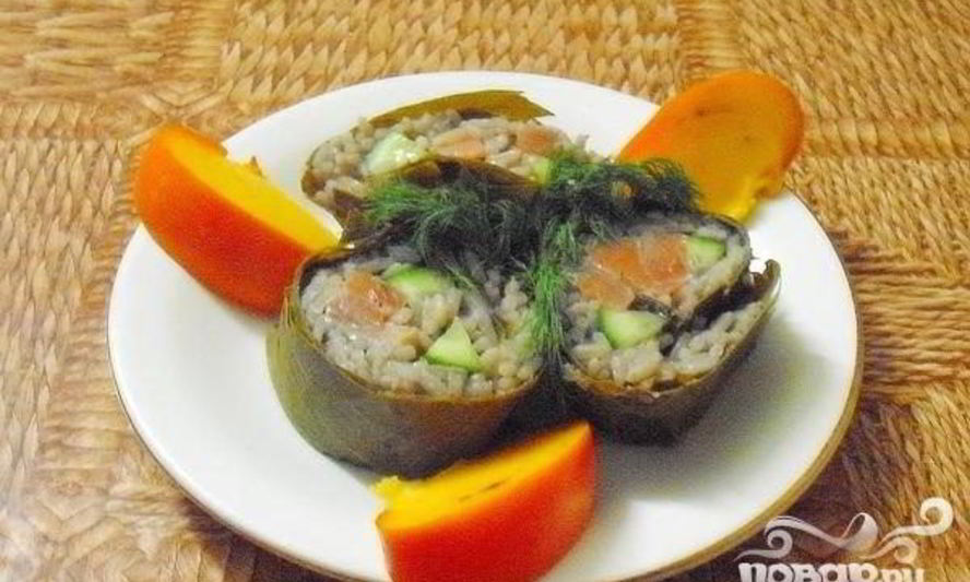 Рецепт роллы с виноградными листьями