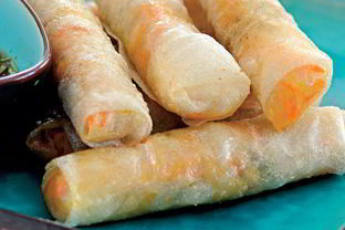 Спринг-роллы с крабами и свининой