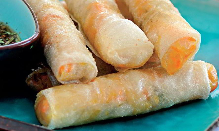 Рецепт спринг-роллы с крабами и свининой