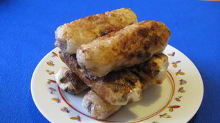 Спринг-роллы с курицей, грибами и сливочным сыром