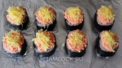 запеченные роллы с курицей
