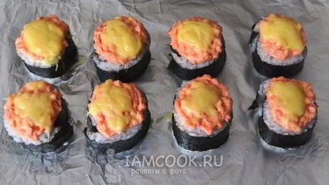 запеченные роллы с курицей