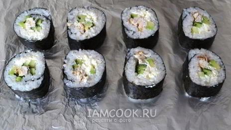 запеченные роллы с курицей