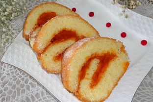 Бисквитный быстрый рулет за 5 минут