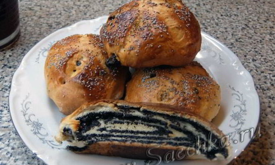 Рецепт дрожжевой рулет с маком