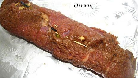 говяжий рулетик с баклажаном и сыром