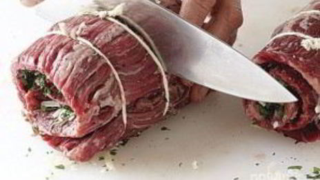 говяжьи рулетики с сыром и зеленью