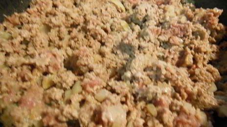 картофельный рулет с фаршем