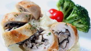 Куриные рулетики с грибами