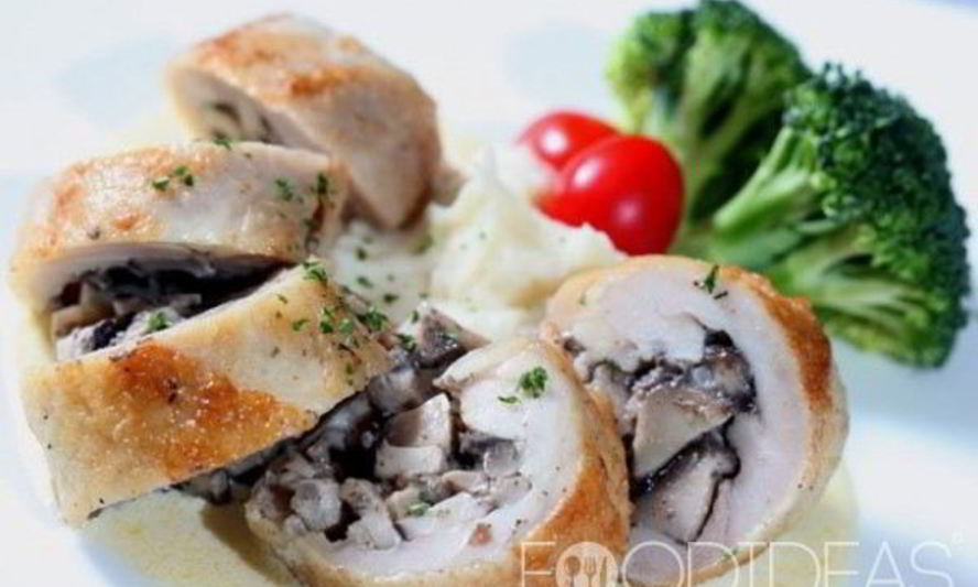 Рецепт куриные рулетики с грибами