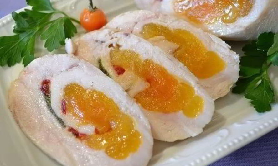 Рецепт куриные рулетики с курагой и горьким перцем
